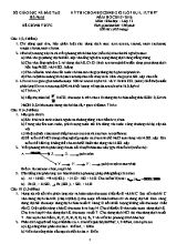 Đề thi chọn học sinh giỏi môn Hóa học Lớp 12 - Năm học 2015-2016 - Sở GD & ĐT Hà Nam (Có đáp án)